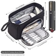 thumbnail image 3 of Rirool Large Capacity Pencil Case, Wide Opening Pencil Pouch with Clear Window, Zipper Pen Bag for School Supplies, Teen Girls Boys, Black, 3 of 7