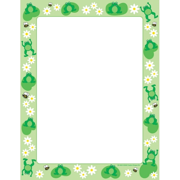 SHAPES ETC.   Designer Paper - Frog (50 Sheet Package)