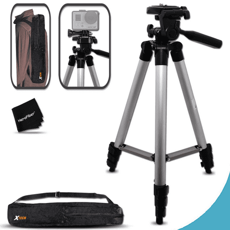 Xtech Durable Pro Series 60 inch Tripod for GoPro HERO4 Session, HERO4 Hero 4, GoPro Hero3+, GoPro Hero3 Hero 3, GoPro Hero2, GoPro HD Motorsports HERO, GoPro Surf Hero, GoPro Hero Naked, GoPro Hero (Best Deal On Gopro Session 5)