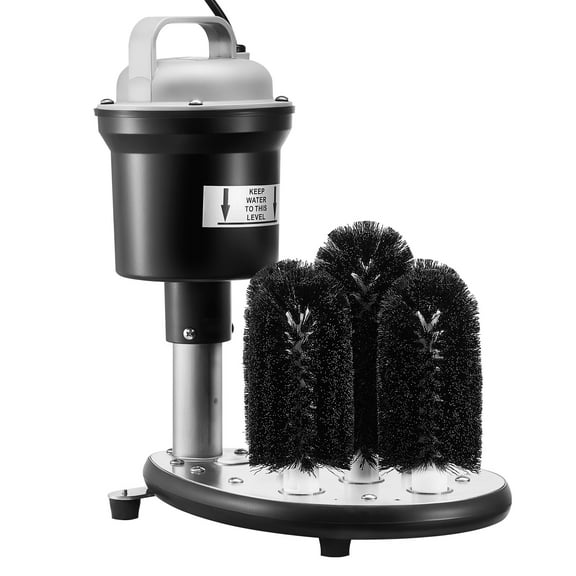 KFFKFF Industrial Electric Glass Cleaner, 5-Brush Bar Glass Washing Equipment, 1200 Units/Hour Stemware Cleaning Device, Ideal for Cleaning Champagne Flutes, Beer Steins, Mugs