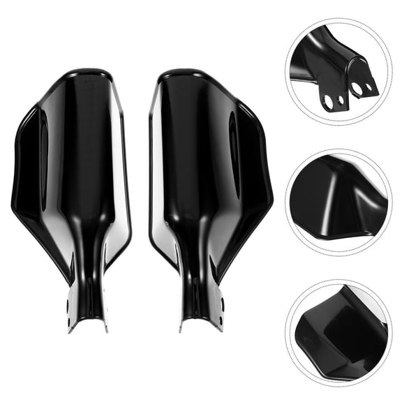 GAXIRE Handguard Protector 1 Pair ABS Black For Motorcycle Riding Wind Resistance Reduction