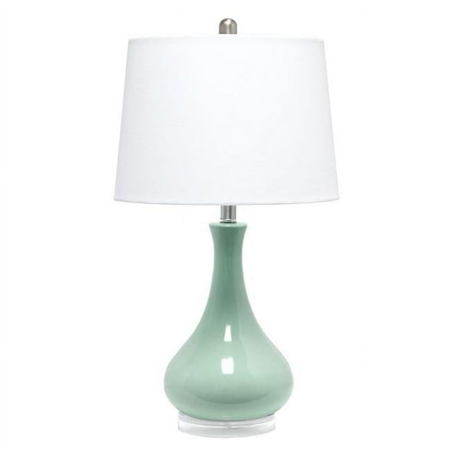 Lalia Home LHT-4005-AU Droplet Table Lamp with Fabric Shade, Aqua
