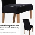 thumbnail image 4 of Smiry Velvet Stretch Dining Room Chair Covers Soft Removable Dining Chair Slipcovers Set of 2, Black, 4 of 7