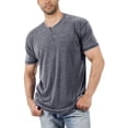thumbnail image 2 of Men Summer Short Sleeve Solid Color Casual Button Shirt Male Slim Tops, 2 of 4