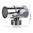 thumbnail image 2 of TABLZONE Valvula Desviadora Para Bañera De Metal Color Plata Para Control De Agua Múltiple, 2 of 7