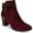 Wine Snake, variant on Karen Scott Womens Ivvy Zip up Almond Toe Ankle Boots