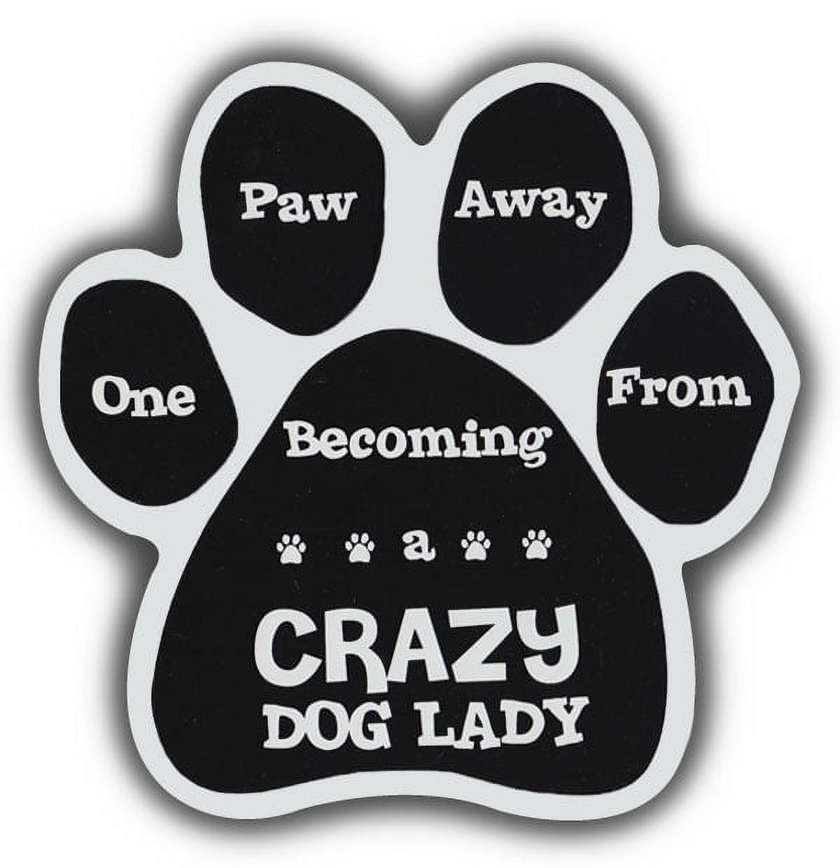 Paw Shaped Car Magnet - 'Love Dogs, People Annoy Me' - 5.5" Vinyl Decal For Car Or Fridge