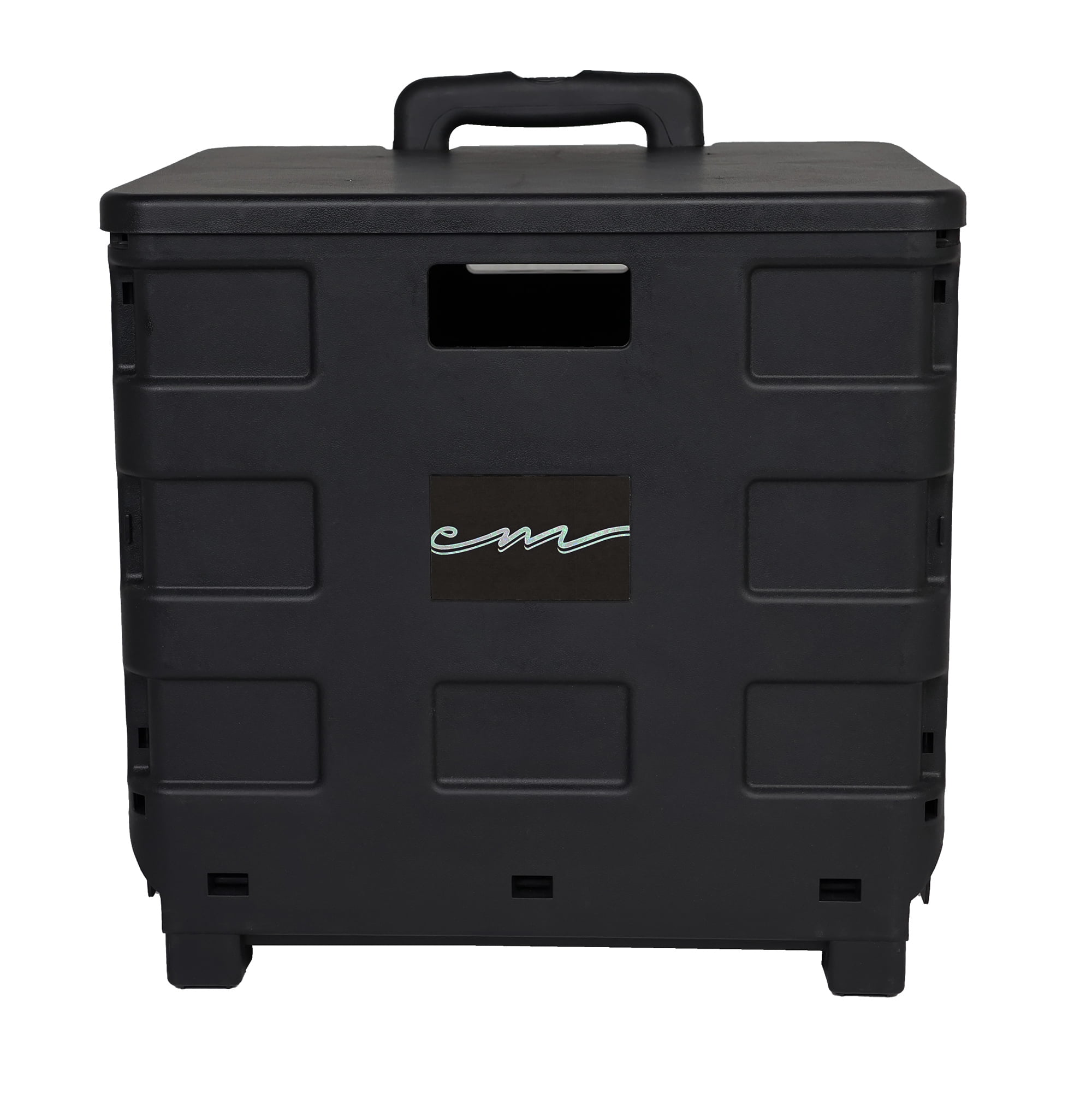 Everything Mary Collapsible Plastic Rolling Cart for Crafts & Hobby Supplies, Black