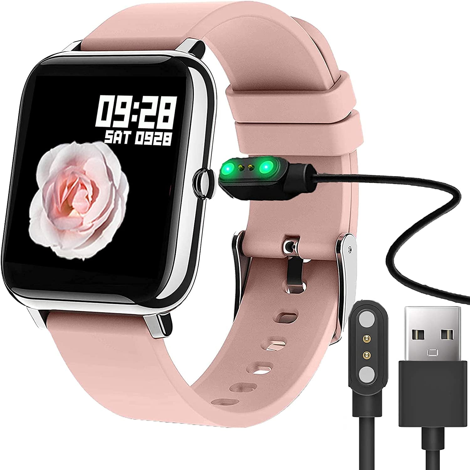 gennemse abstrakt Downtown Compatible with Donerton Smartwatch Charger, Magnetic USB Charging Cable  Replacement Charger for Donerton P22/Popglory - Walmart.com