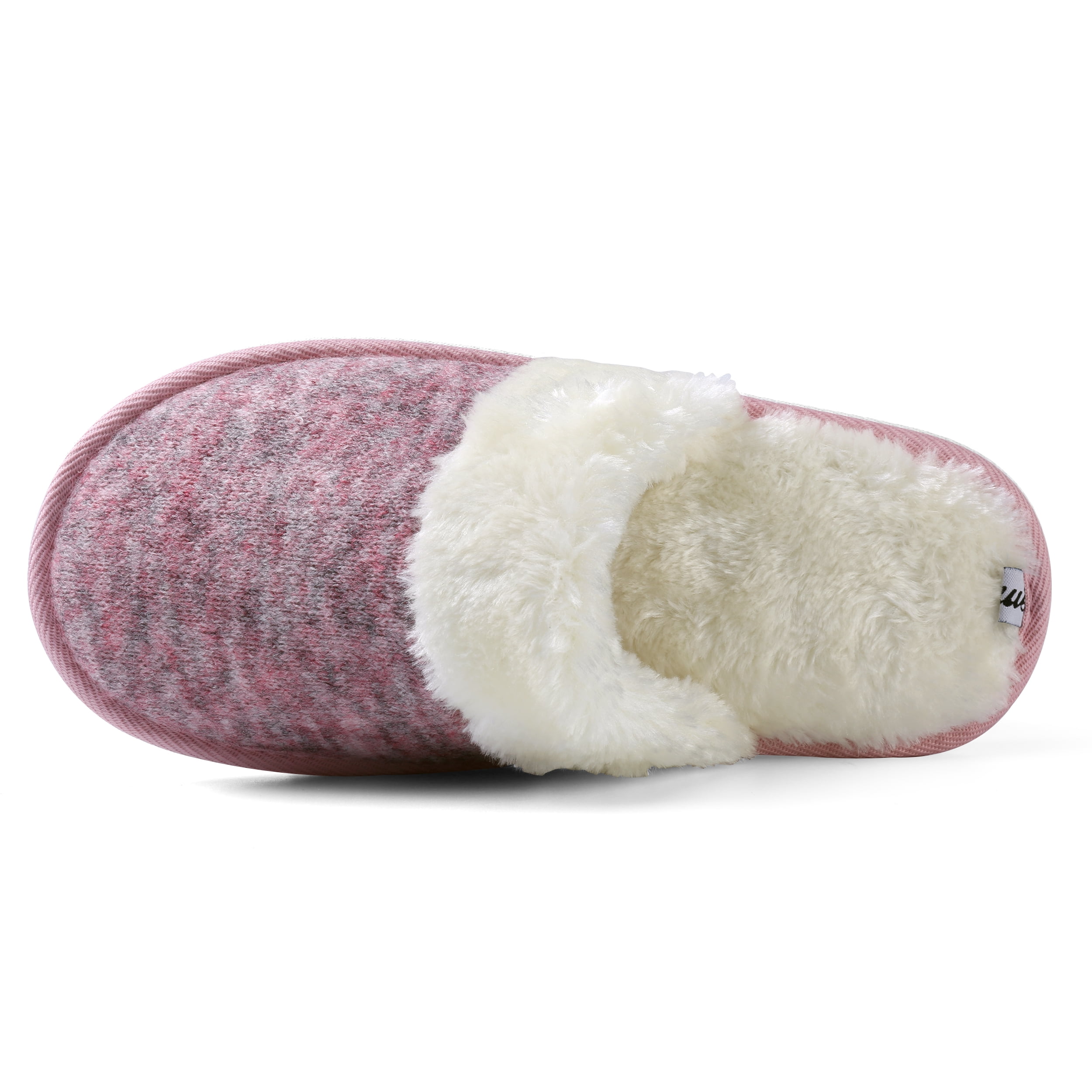 Women’s Winter Warm Plush Slippers with Memory Foam Cushion & Non-Slip Rubber Sole – Indoor/Outdoor House Shoes
