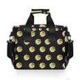 thumbnail image 7 of FORMRS Insulated Cooler Bag 24 Cans Capacity Soft Leakproof Lunch Box with Side Pockets, Black Volleyball Pattern, 7 of 7