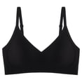 thumbnail image 2 of Turilly Bras Womens Sporty Style V Neck Wireless Bra With Fine Straps And Seamless Support Everyday Bras, 2 of 5