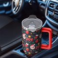thumbnail image 4 of Christmas Day 40oz Tumbler with Straw and Handle, Holiday Santa Snowman Mug, Stainless Steel Insulated Cup, Winter Festive Gifts for Women Men, 4 of 4