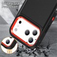 thumbnail image 6 of for iPhone 17 Pro Case, iPhone 17 Pro Phone Case with Built in Kickstand, Shockproof/Dustproof/Drop Proof Heavy Duty Military-Grade Rugged Protective Cover for iPhone 17 Pro,Black+Orange, 6 of 8