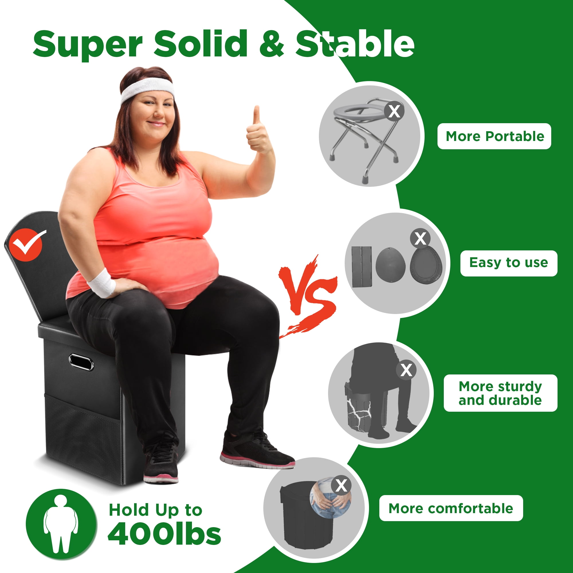 Portable Camping Toilet with Pop-Up Tent, Large Portable Toilet Kit for Adults, Outdoor Camping Shower Tent Changing Room Emergency Folding Toilet Tent Kit with Carry Bag for Camping/Hiking