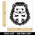 thumbnail image 2 of Lovable Hedgehog Curled in a Ball Self-Inking Rubber Stamp Ink Stamper - Yellow Ink - Small 1 Inch, 2 of 7