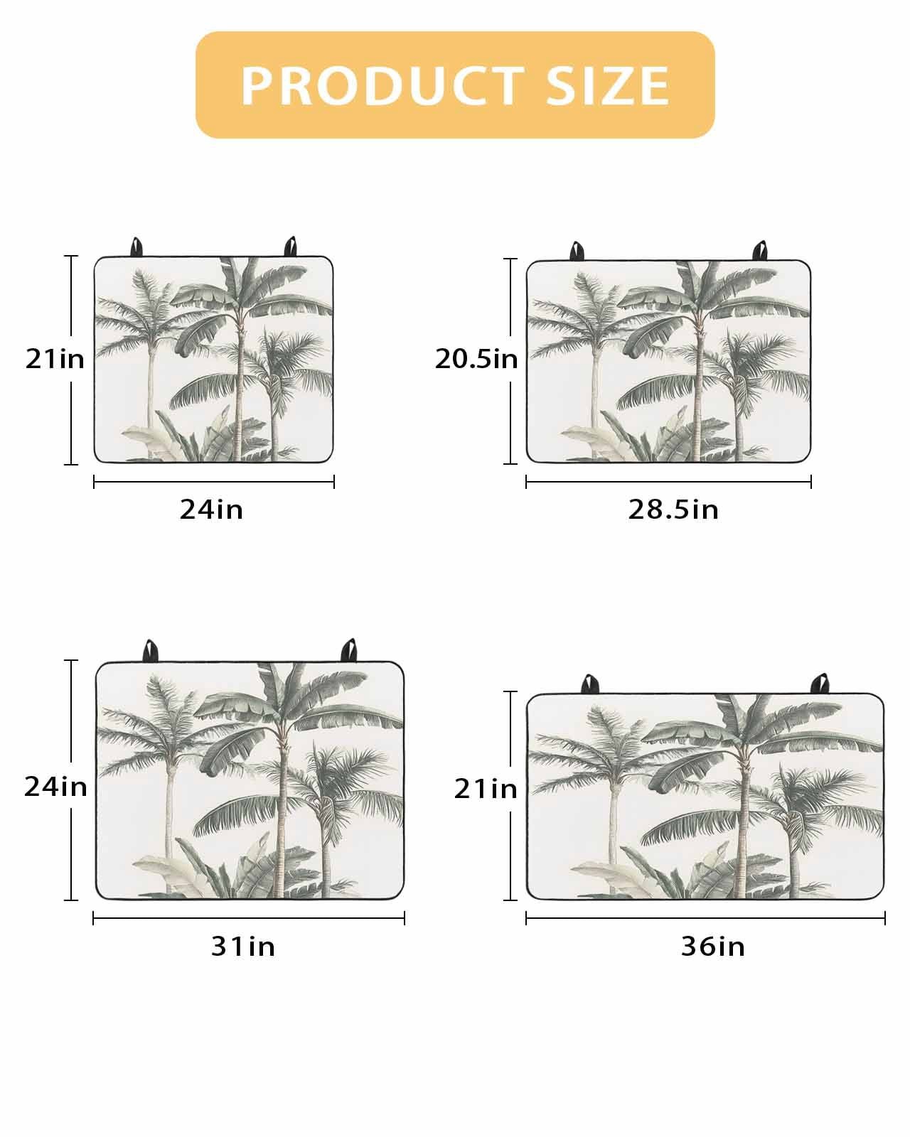 nqOlkjepod Large Induction Cooktop Protector Mat 36"x21", Tropical Palm Tree Stove Top Covers for Electric Stove, Summer Beach Botanical Decorative Stove Burner Cover Mats, Glass Top Stove Cover