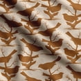thumbnail image 1 of Soimoi Bird With Leaves Print,Cotton Cambric, Quilting Fabric Sold by The Yard 42 Inch Wide, Medium Weight Cotton Fabric, SewingSupplies, Orange, 1 of 5