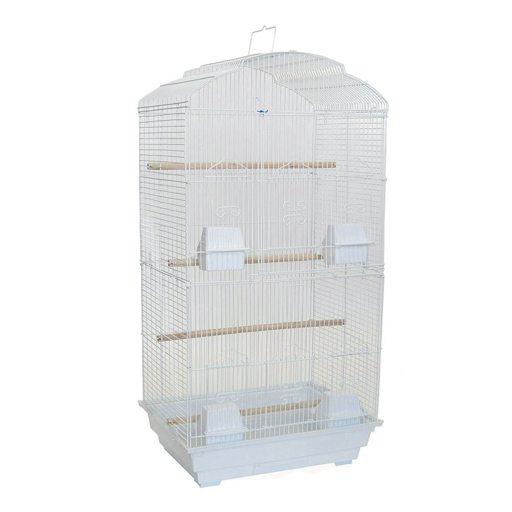 YML 6804WHT 3/8Inch Bar Spacing Tall Shell Top Bird Cage, 18Inch by