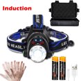 thumbnail image 1 of Powerful LED Induction Headlamp USB/DC Rechargeable Headlight Aluminium Alloy Outdoor Waterproof Head Lamp High Lumen Head Torch, 1 of 5