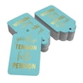 thumbnail image 2 of Inkdotpot Pack Of 50 Good Bye Tension Hello Pension Retirement Favor Paper Tags Craft Real Gold Foil Hang Tags, 2 of 6