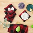 thumbnail image 6 of decorUhome 4-pack 100% Cotton Waffle Weave Kitchen Towels, 13x28 Inches, Super Soft and Absorbent Dish Towels, Black & Red, 6 of 8