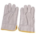 thumbnail image 1 of Guantes de soldadura de cuero - Resistentes al calor/fuego para jardinería, horno, parrilla, beige Sharpla Guantes de soldadura protectora, 1 of 5
