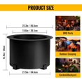 thumbnail image 2 of 21.5 Inch  Fire Pits Large   Fire Pit Carbon Steel Stove Bonfire Fire Pit Portable Outdoor Fire Bowl for Picnic Camping Backyard, 2 of 6