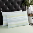 thumbnail image 4 of Aqua Yellow Stripe Throw Pillow Cover 16 x 24 Inch Decorative Pillow Cover Abstract Art Modern Vertical Striped Lumbar Pillowcase Seasonal Rectangle Cushion Case for Couch Sofa Bed Living Room, 4 of 7