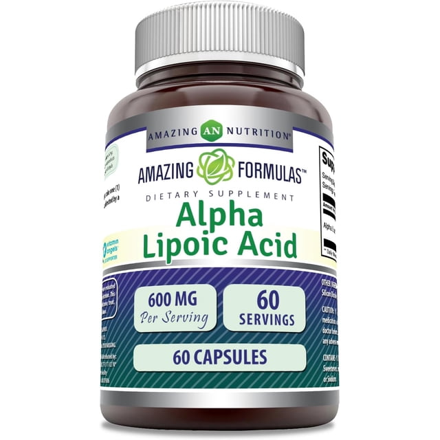 Amazing Formulas Alpha Lipoic Acid | 600 Mg | 60 Capsulas