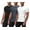 Black/Charcoal/White, variant on DEVOPS 3 Pack Men's Athletic Short Sleeve Compression Shirts (Small, White/White/White)