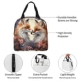 thumbnail image 3 of Yiaed Romantic Flower Fox Print Insulated Lunch Bag Reusable Cute Tote Lunch Box, Leakproof Cooler Lunch Bags for Work Office Travel School Picnic, 3 of 5