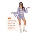 thumbnail image 3 of Conjunto de vestido de discoteca morado Costume Spooktacular Creations de los 70, 3 of 6