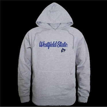 W Republic 558-407-HG2-04 Westfield State University Owls Script Hoodie, Heather Grey - Extra Large