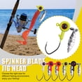 thumbnail image 2 of A 25-piece fishing jig head set, including down-spinning lures, lure heads with rotating blades, and lures with painted eyes, suitable for fishing bass and trout, both in saltwater and freshwater,, 2 of 7