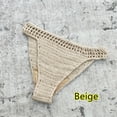 thumbnail image 5 of Ladies Summer Handmade Crochet Bikini Shorts - Solid Color Knitted Swim Trunks - Polyester, 5 of 5