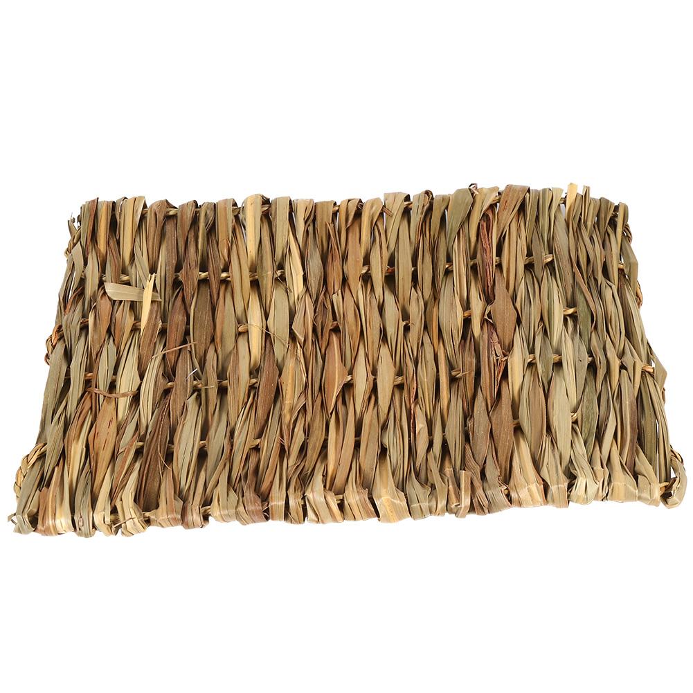 Rdeghly Rabbit Grass Mat,2Sizes Small Pet Animal Hamster Handwoven
