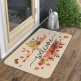 thumbnail image 4 of Door Mat Pumpkin Welcome Decorative Doormat Fall Thanksgiving Rustic Low-Profile Floor Rug Switch Mat for Indoor Outdoor 17 x 30 Inch, 4 of 5