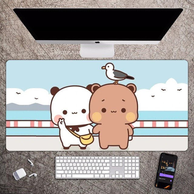 DUDU BUBU Kawaii Mousepad Large Gaming Compute Gamer PC Keyboard Mouse Mat Jiayi