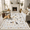 White, variant on LUOVEN 5'x7' Area Rugs for Living Room,Non-Slip Dog Animal Print Stain Resistant Lightweight Low-Pile Rug, for Dining Room Office Bedroom (Black)