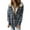 Blue, variant on Womens Plaid Shacket Jacket Sherpa Lined Flannel Jackets Oversized Button Up Fleece Hooded Warm Coat