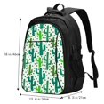 thumbnail image 5 of Pofeuu Cactus 1 Print Storage Laptop Backpack with USB Charging Port[Water Resistant] College Computer Bookbag Fits, 5 of 7