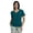 Deep Lagoon, variant on Women's Organic Cotton Stretch Short Sleeve V-Neck Top