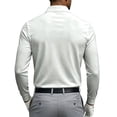 thumbnail image 4 of Fabrcox S-4XL Long Sleeve Mens Polo Shirts with Pockets Collared Work Shirt for Men Business Casual Plain Classic Fit Workout Golf Shirt for Men Gray S, 4 of 8