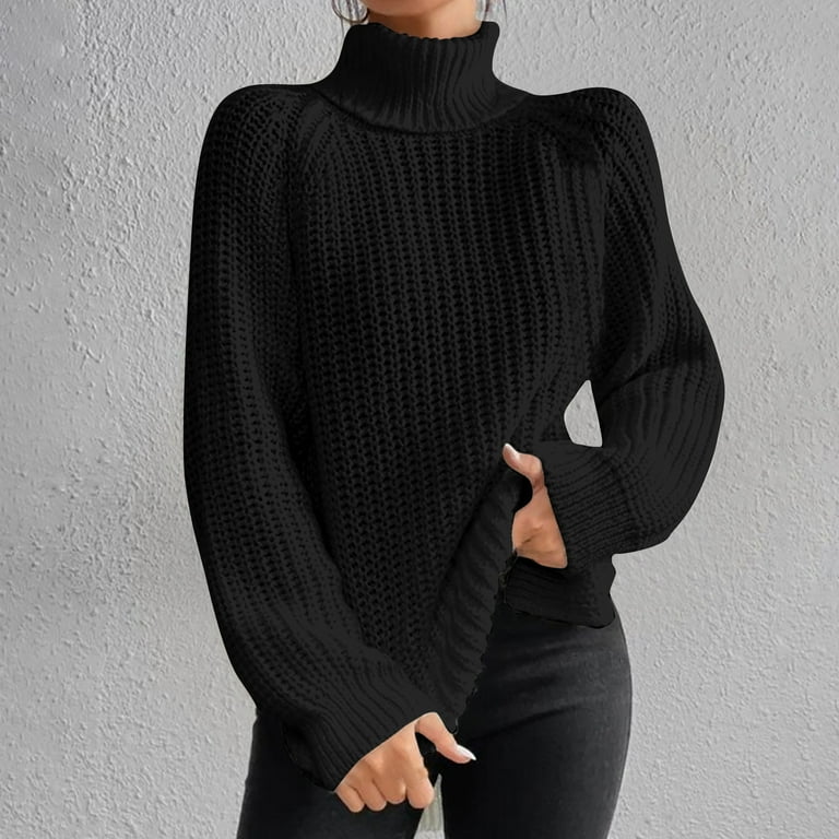 Atogsazn Women's Turtleneck Sweaters Slouchy Knit Chunky Sweater