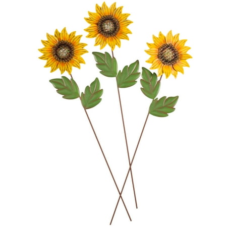 - Sunflower Stakes, Set of 3 by Maple Lane Creations