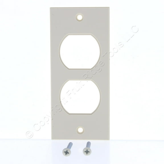 Hubbell HBLST302SI Ivory Duplex Screw-In Plate Cover for Recessed Wall Floor Box