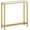 White + Gold, variant on YATINEY Narrow Console Table, 2-Tier Small Sofa Table, 29.5" Thin Entryway Behind Couch Table with Shelves,  Hallway Table, for Living Room, Foyer, Black CT03BB