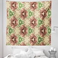 thumbnail image 1 of Abstract Tapestry, Repeating Geometric Shapes Hexagon Spiral Motifs Illustration Pattern, Fabric Wall Hanging Decor for Bedroom Living Room Dorm, 5 Sizes, Beige and Reseda Green, by Ambesonne, 1 of 1