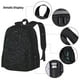 thumbnail image 3 of Disketp Black Glitter Mochila Estampada de Gran Capacidad con Lonchera y Estuche, Set de 3 Piezas para Estudiantes, 3 of 7